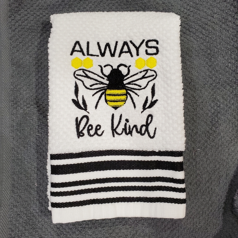 Handmade Always Bee Kinda Bumble Bee Kitchen Towel